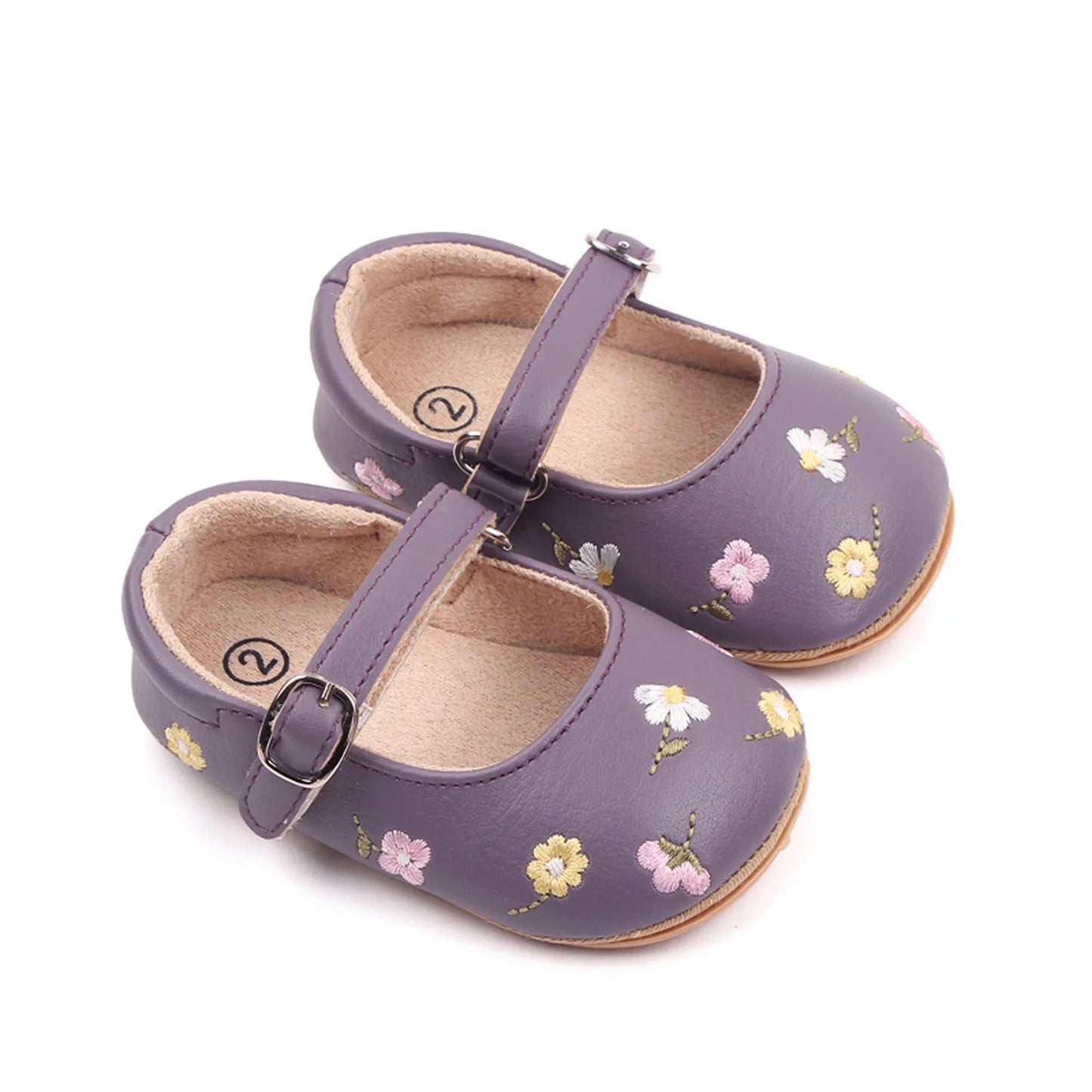 Baby Girl Floral Mary Jane Shoes – Vintage Flower Ballet Flats