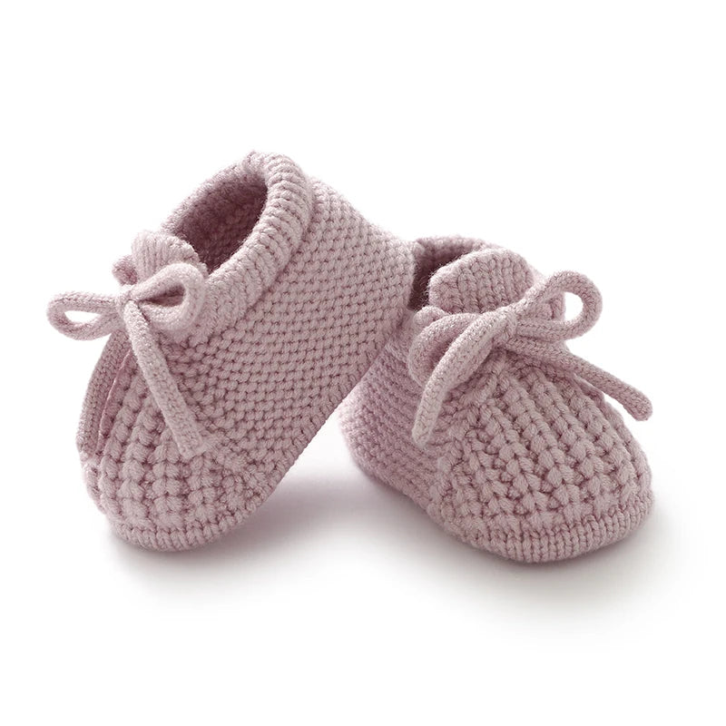 Knitted Newborn Baby Shoes – Warm First Boots for Infant Boys & Girls