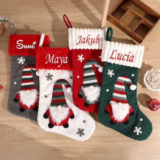 Personalized Gnomes Christmas Stockings