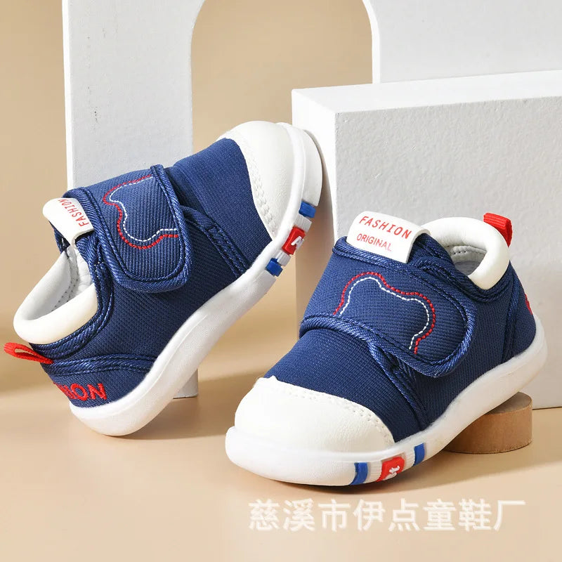 High Quality Baby First Walker Sneakers | Soft Sole Toddler Velcro Walking Shoes