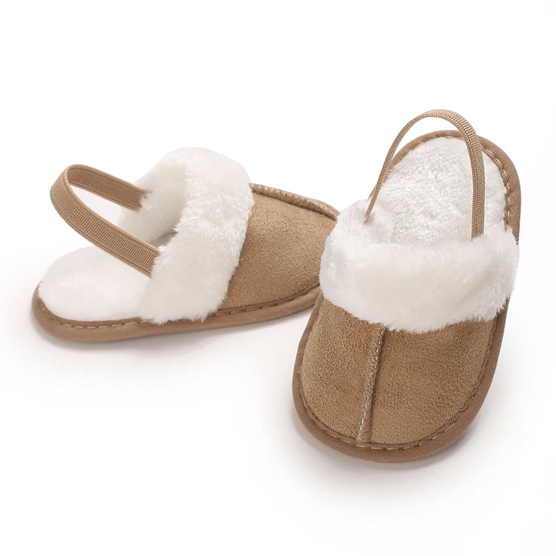 Cozy Baby Winter slippers – Soft Suede Infant Shoes with Warm Fur Lining