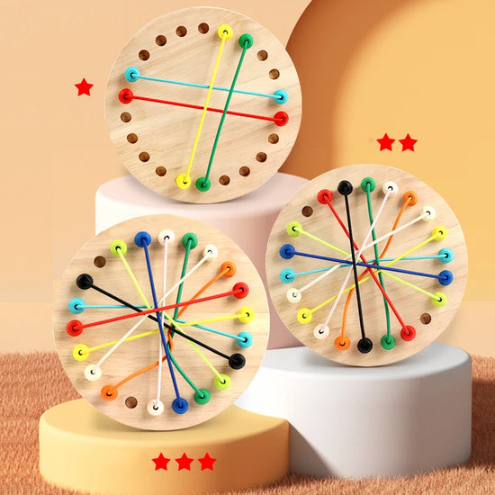 Kids Rope Knots Sensory Board Game | Logic & Strategy Puzzle Toy