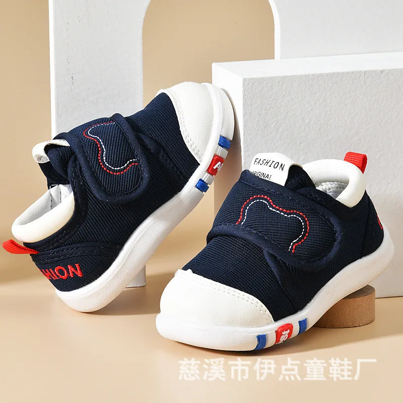 High Quality Baby First Walker Sneakers | Soft Sole Toddler Velcro Walking Shoes