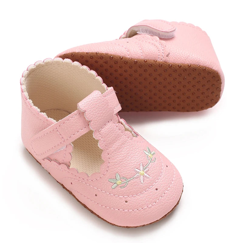 Baby Girl Pink Shoes | Soft Sole First Walker Toddler Shoes