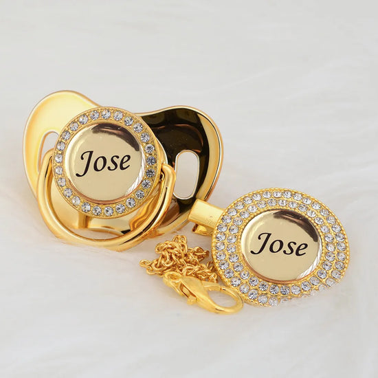 Cute Baby gift, Personalized Rose name bling pacifier