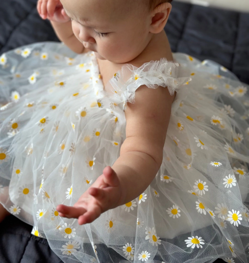 Cute Daisy Floral Baby/Toddler Dress