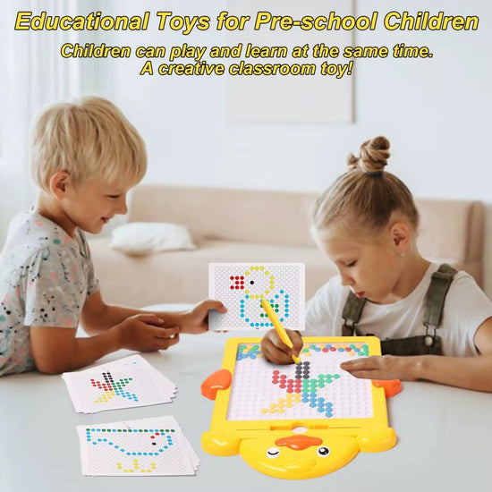 2-in-1 Magnetic Pen Drawing Board | Montessori DIY Puzzle Toy