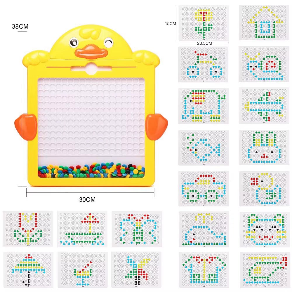 2-in-1 Magnetic Pen Drawing Board | Montessori DIY Puzzle Toy